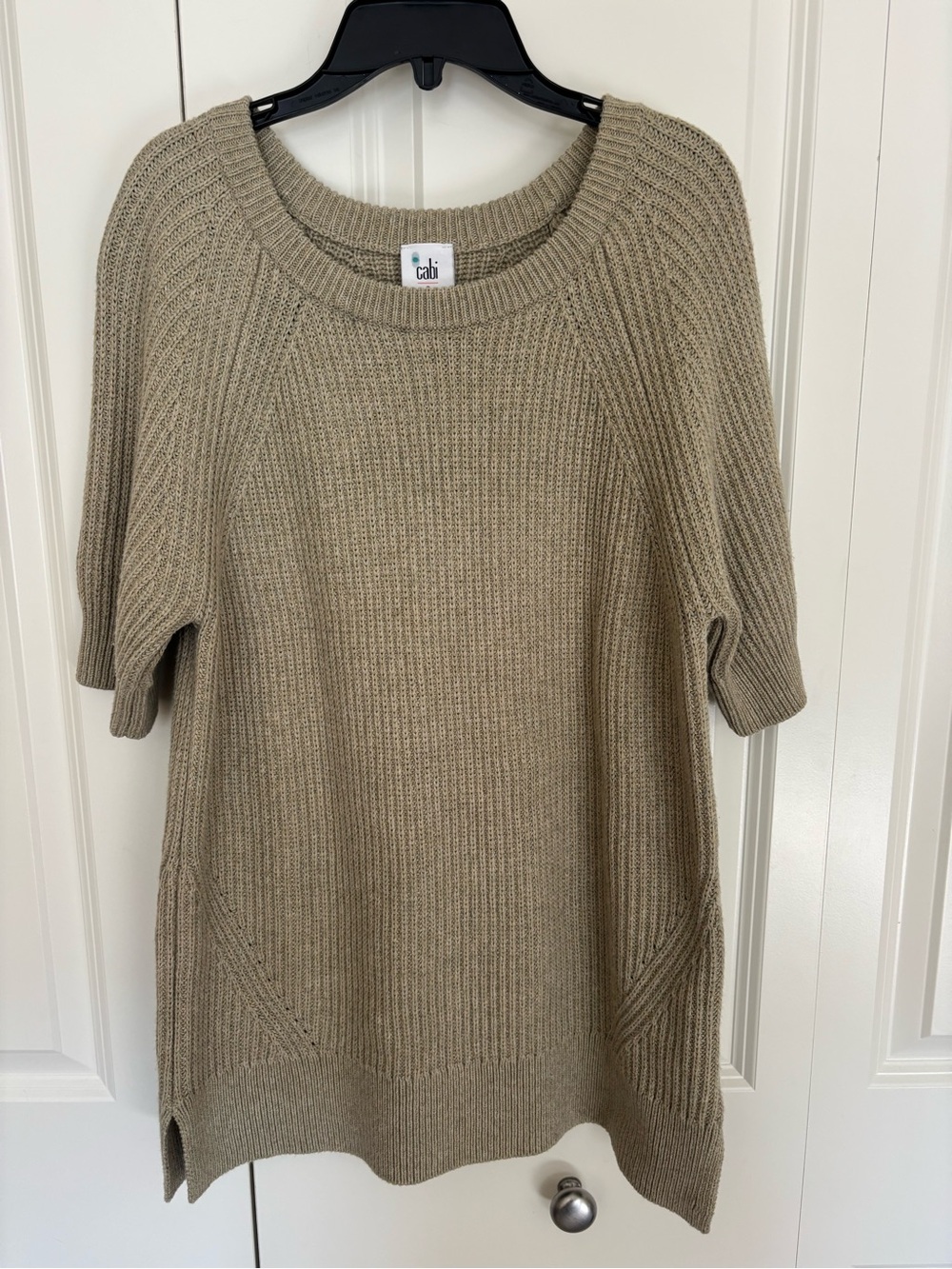 Women’s Cabi Prime Pullover #6445 Sage Khaki small crewneck sweater.